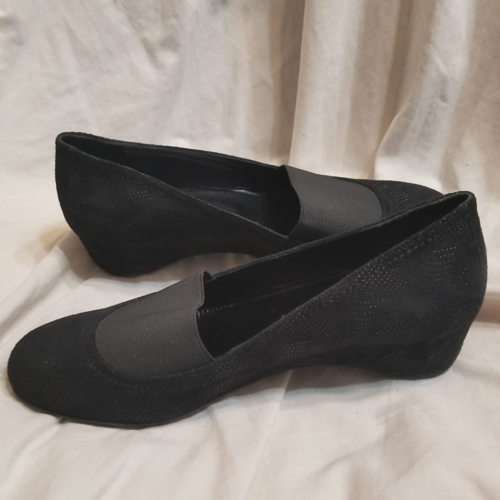 Gibellieri loafer hidden wedge sz 38-8 M black - Picture 6 of 8